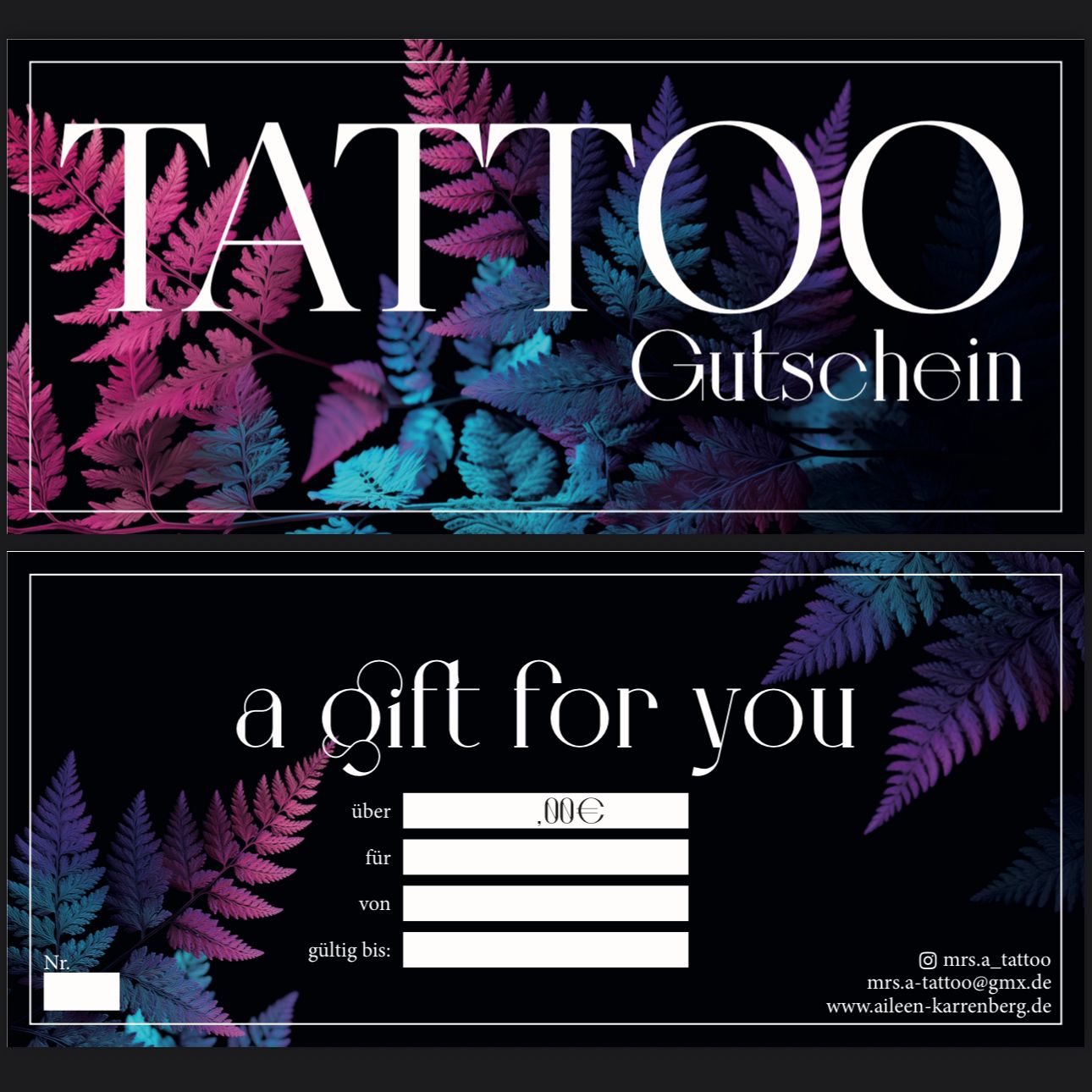 Tattoo-Gutschein